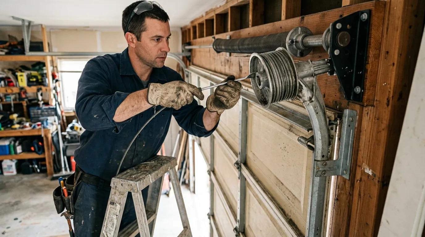 Garage door repair work in Oklahoma City, OK